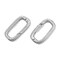 18x9x2.5mm Plated Brass Twisted Oval Spring Gate Clasp - Choose Your Color